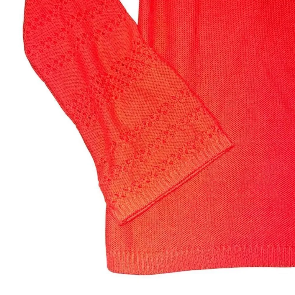 NWT GAP Red Poppy Bell Sleeve Lightweight Knitted Sweater Size XL